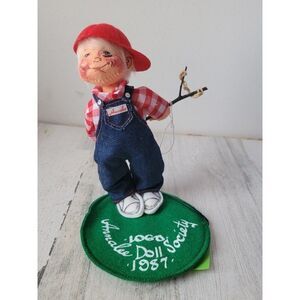 Annalee 1987 logo doll slingshot boy plush mysterious society